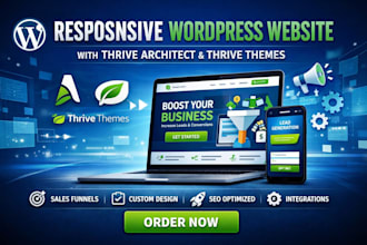 create responsive wordpress website using thrive architect and thrive themes