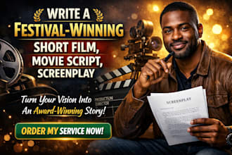 write a festival winning short film, movie script, screenplay