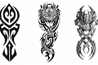 draw for you a custom tribal tattoo design
