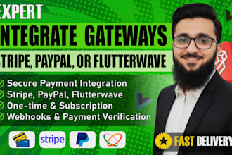 integrate stripe, paypal, or flutterwave in laravel