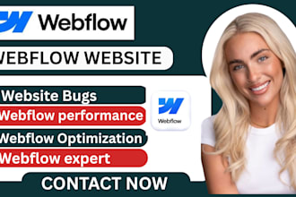fix webflow bugs issues, animinatons responsive layout and webflow cms problems