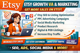be your etsy virtual assistant for SEO, promotion and shop growth