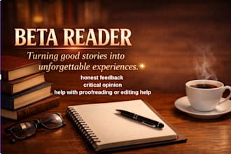 be your beta reader and provide detailed feedback