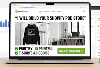 setup a high converting shopify printondemand store for tshirts hoodies and more