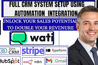 zoho crm whatsap wati n8n typeform stripe hubspot gmail llm claude ai automation