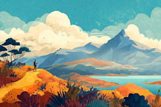 illustrate a surreal landscape or city drawing