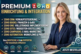 setup german zoho crm zoho book zoho one zoho site zoho campaign zoho automation
