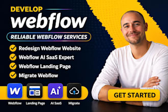 redesign webflow website webflow landing page expert migrate webflow developer