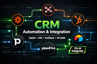 setup integrate hubspot pipedrive komo clay CRM airtable zapier n8n workflow