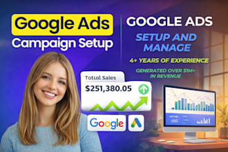 manage and setup google ads, marketing campaign