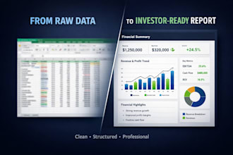 design a clean financial report one page infographic