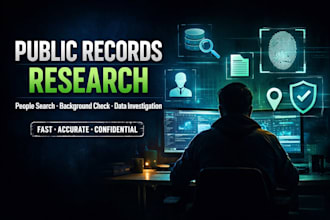do public records and people search research