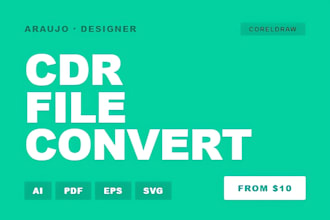 convert coreldraw cdr files to ai, PDF, eps or svg