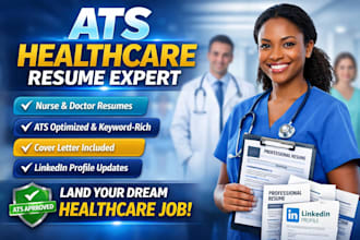 write ats healthcare resume for nurse, doctor, medical and healthcare jobs
