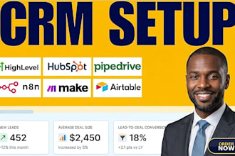 set up hubspot CRM with automation and sales pipeline