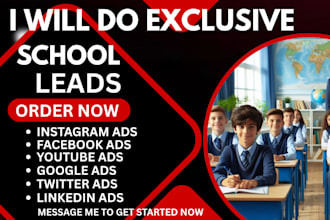 school leads student leads marketing leads facebook ads google ads video ads