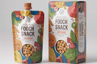 create premium illustrative packaging design for product branding