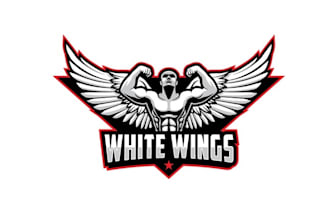 create a white wings and masculine logo