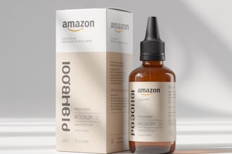 design amazon ready product packaging box label for ecommerce
