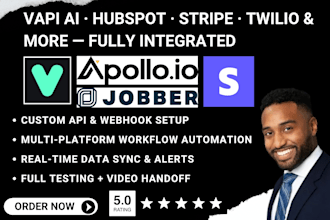 integrate vapi ai apolio jobber stripe google sheet slack hubspot twilo