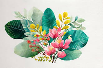 create a botanical illustration in the traditional watercolor technique