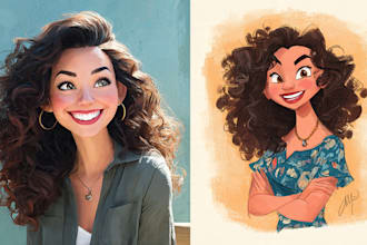 draw disney style caricatures that actually look like you