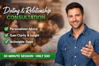 provide professional dating and relationship advice, dating coach