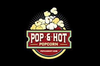 design awesome monogram popcorn business logo