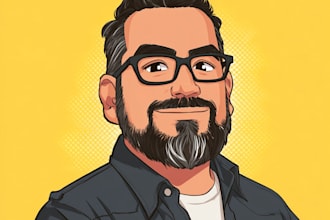 draw amazing vector cartoon portrait