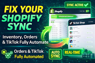 fix shopify inventory sync stock order sync product quickbooks sync automation