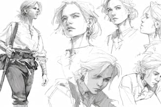 draw sketches with your character