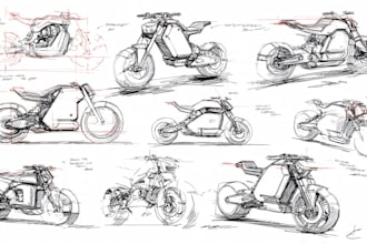 develop an industrial and product design concept by sketches