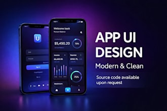 mobile app UI UX design with source code