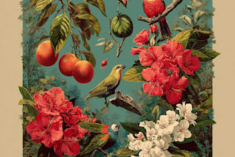 create detailed botanical illustrations for books, branding, and prints