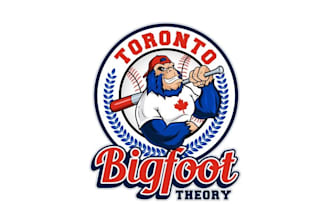 design classic cartoon bigfoot nation logo