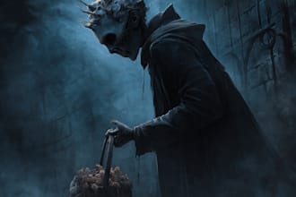 do spooky horror character design for you
