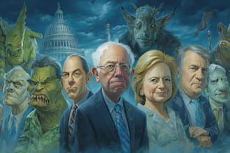 create digital political cartoon for political cartoon