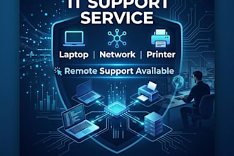 remote IT support for laptop, network, and printer issues