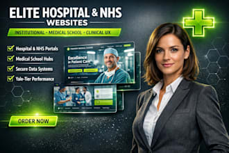 develop a hospital website, medical website, healthcare website and nhs website