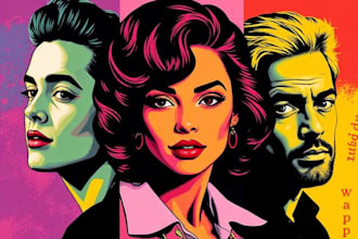 draw your photo to an amazing vector pop art wpap