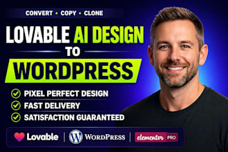 convert lovable ai design to wordpress pixel perfect