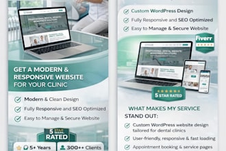 design  dentist wordpress website for your clinic