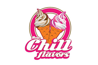 design delicious food ice cream flavors logo