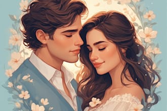 paint custom couple portrait