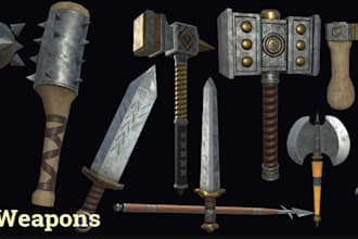 3d weapon 3d sword 3d props armor 3d cosplay assets 3d gun dagger for printing