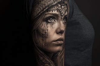 design you geometric, colorful, animal tattoo