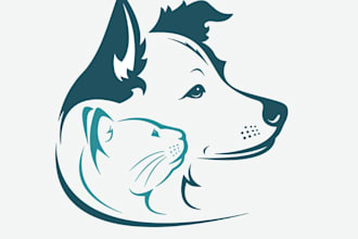 design pet care, animal, dog training, and favicon logo for you
