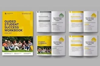 design reusable pdf workbook template, minimalist workbook, course workbook