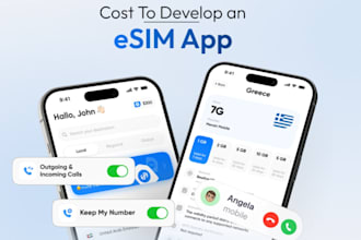 build a custom esim app, voip softphone, linphone sms application