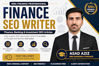 write SEO articles for finance, banking and investment blogs